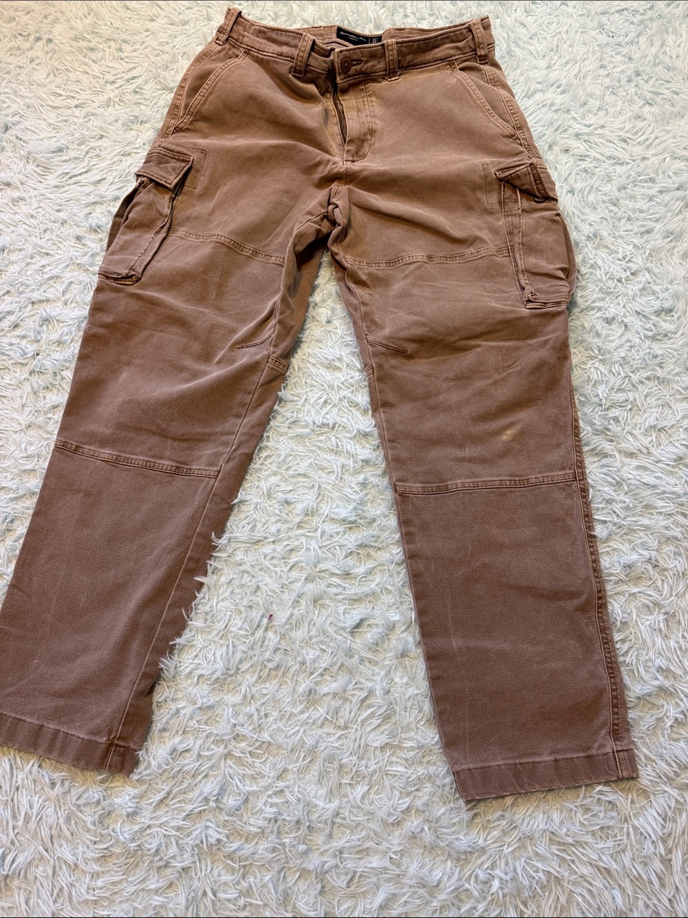 Abercrombie & Fitch Brown Men's Cargo Pants - Y2K Workwear Style 33x32